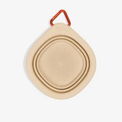 Zee.Dog Go Bowl Collapsible Silicone Travel Bowl Biscotti Beige -Habitat Pets Supplies Zee Dog Go Bowl Collapsible Silicone Travel Bowl Biscotti Beige 3